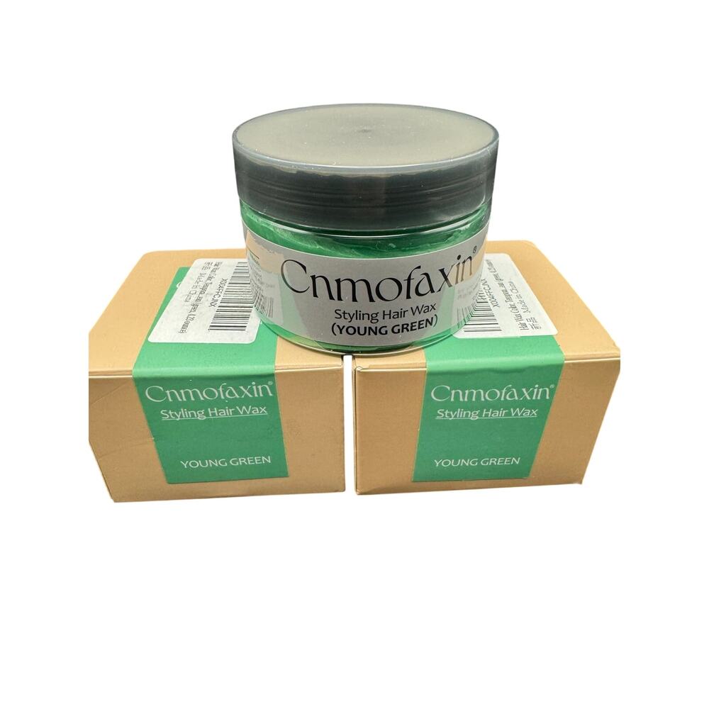 2 Packs - Cnmofaxin Styling Hair Wax Color - Young Green- 120 G (EXP 7/10/27)